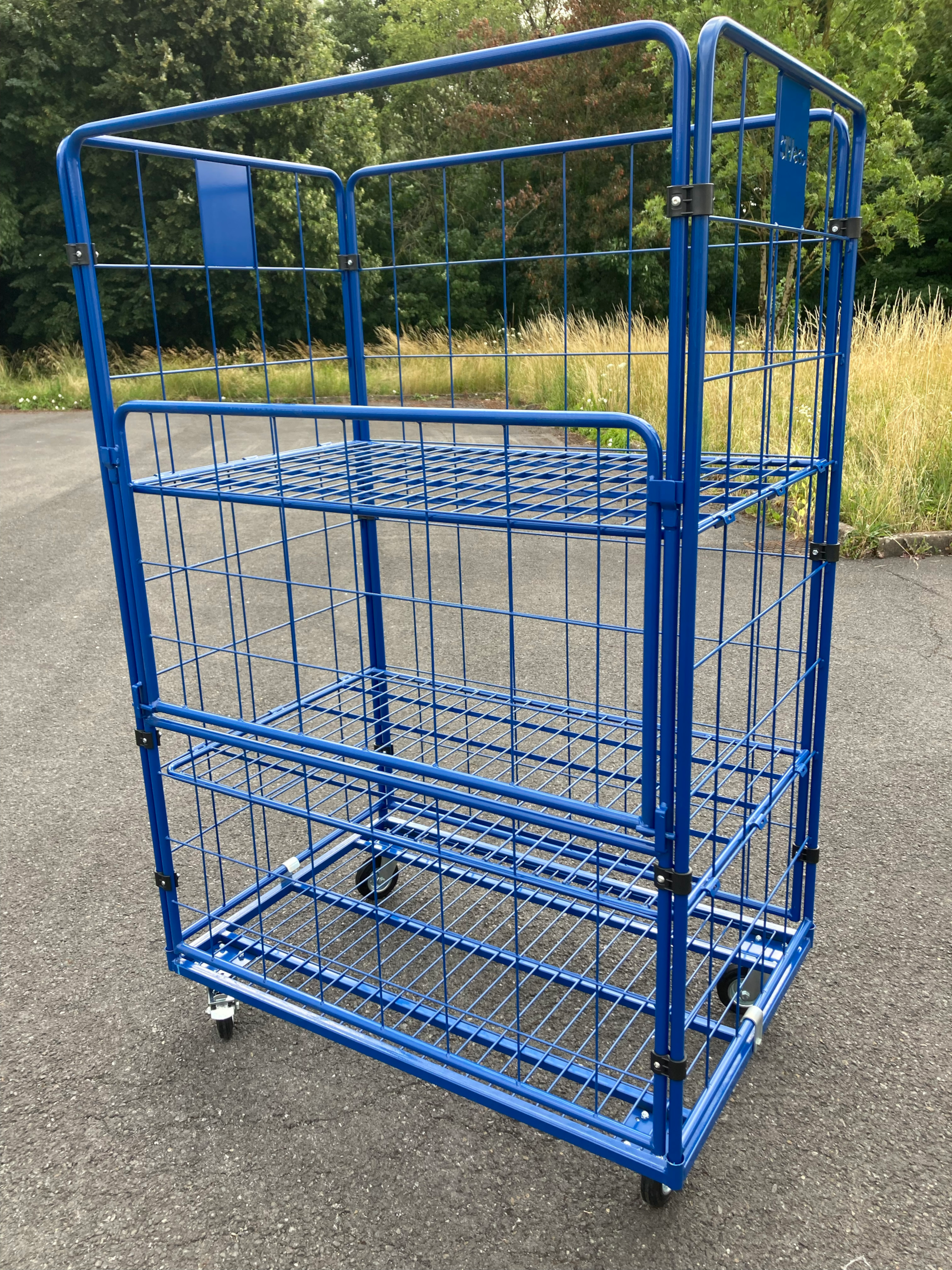 Roll conteneur 4 côtés avec demi porte frontale rabattable