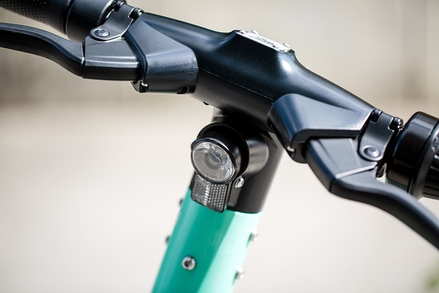 Electric scooter handle bars.