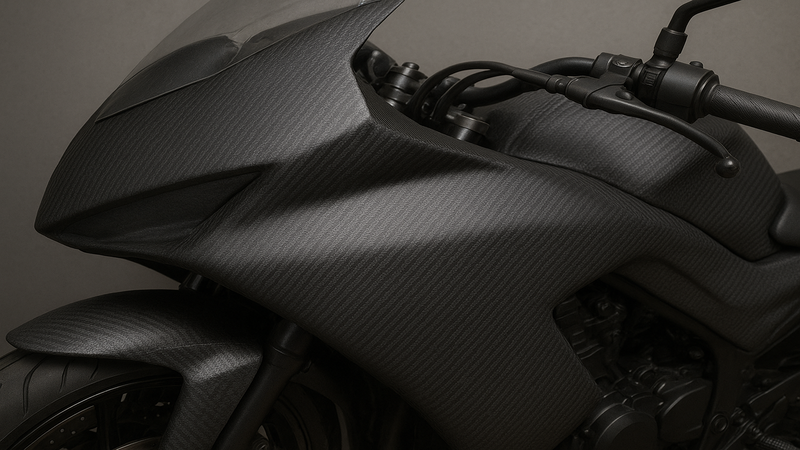 Textured and carbon fiber vinyls add to the look of the vehicle