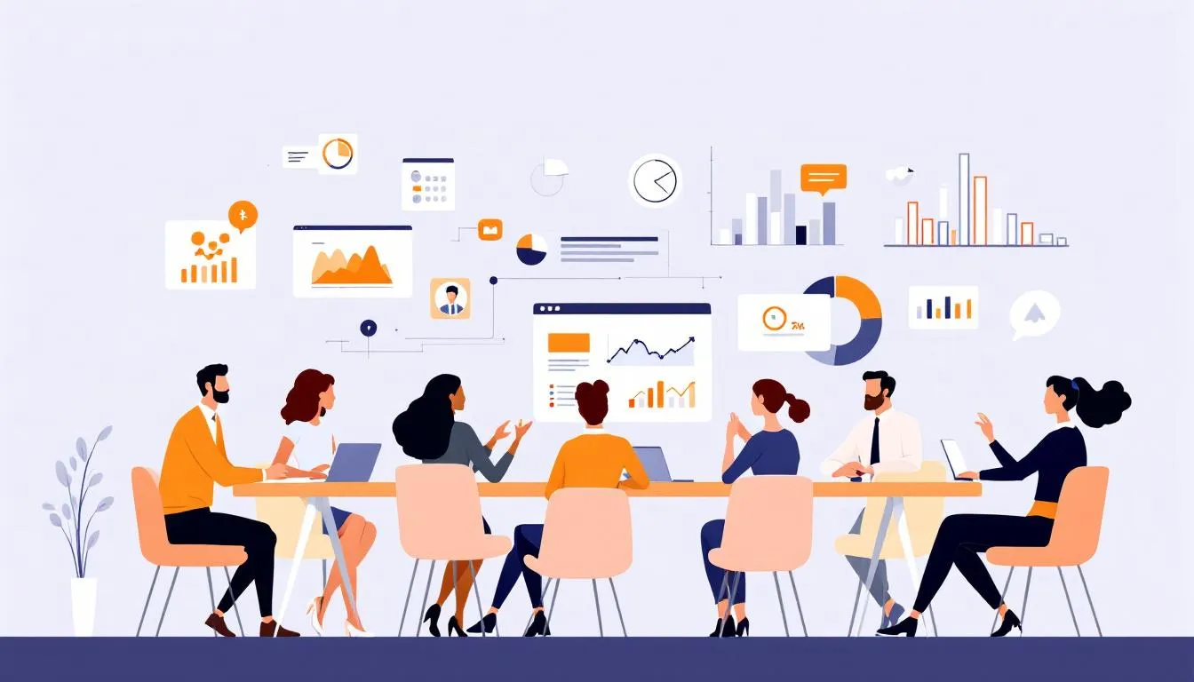 A diverse group of people discussing market research strategies for successful business growth.