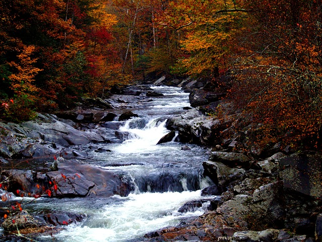 Rainbow falls, smoky mountains, tennessee