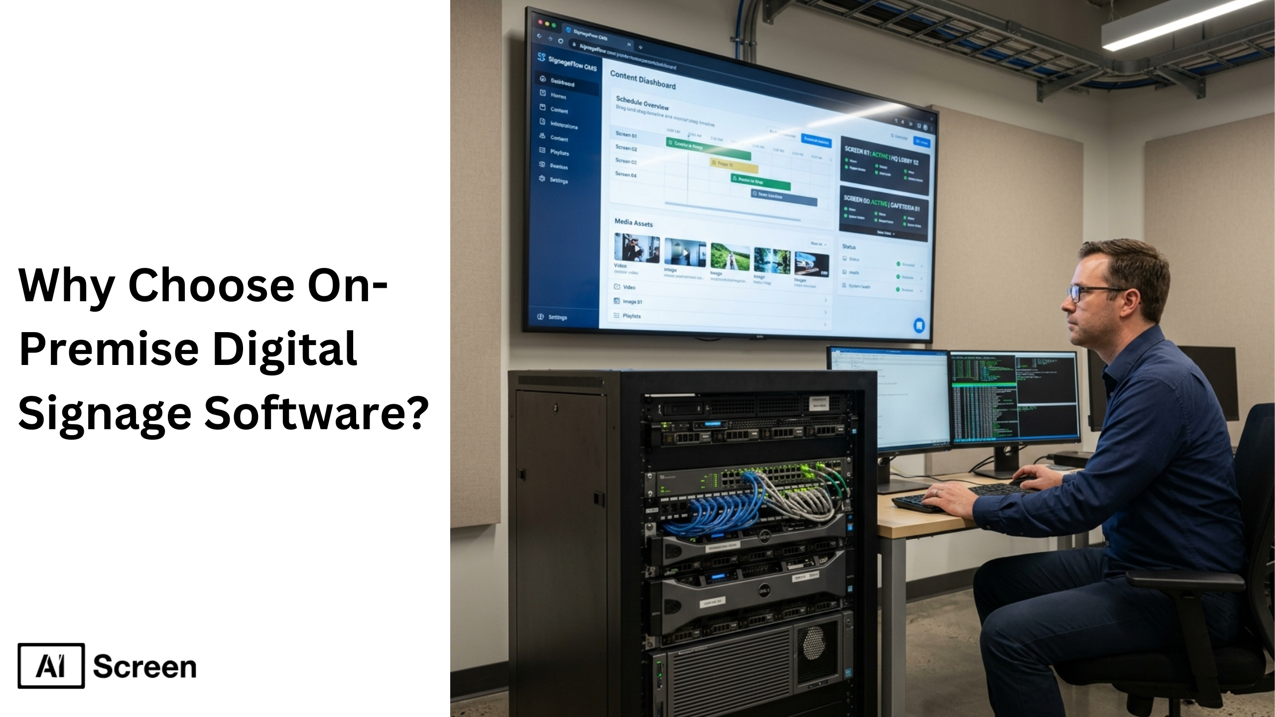 Why Choose On-Premise Digital Signage Software? 1 on premise digital signage software
