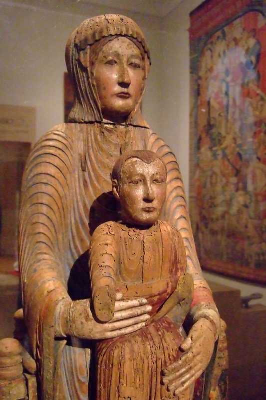 Virgin and child enthroned