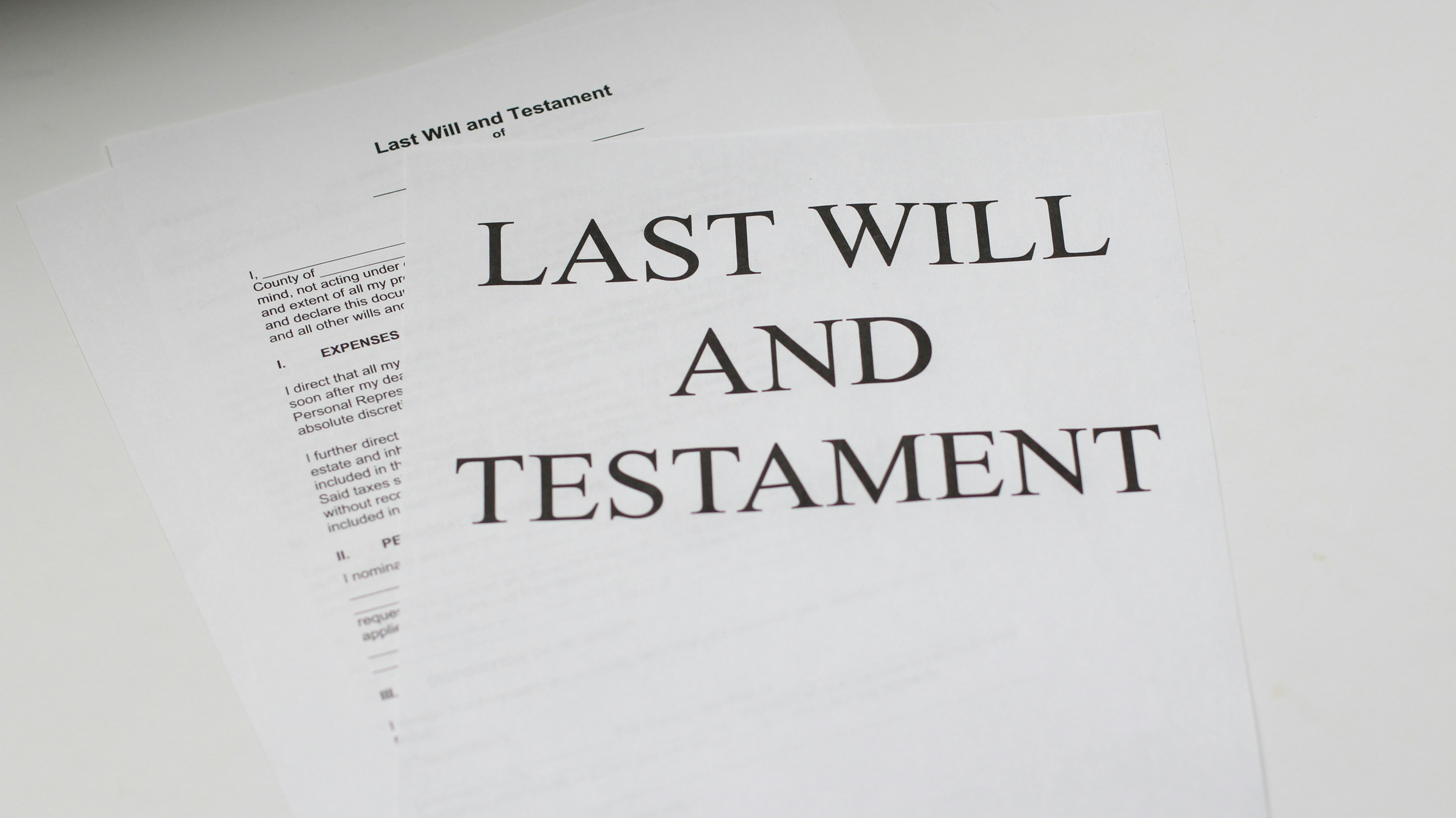 Will passing along inherited property after a death. 
