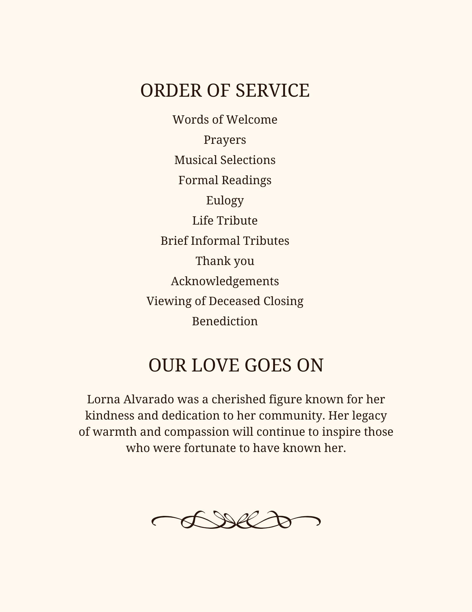 funeral program examples