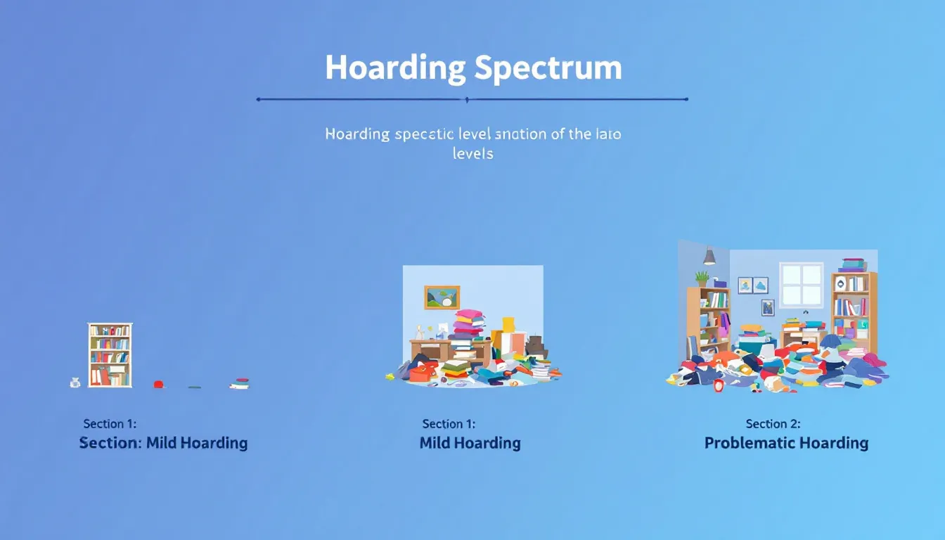 Different levels of hoarding behavior represented visually.