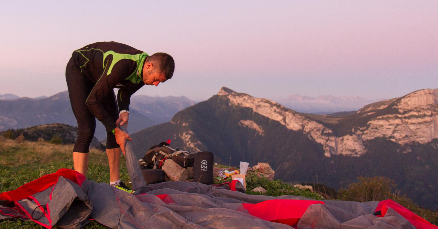 matériel de bivouac et sac de couchage pour le gr20
