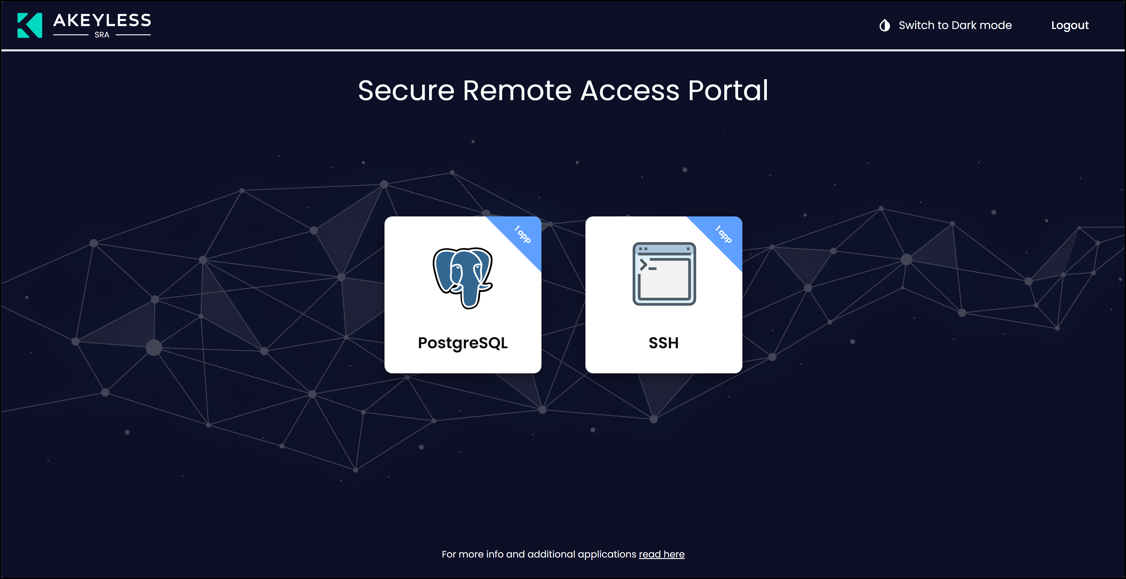 The secure remote access portal in Akeyless
