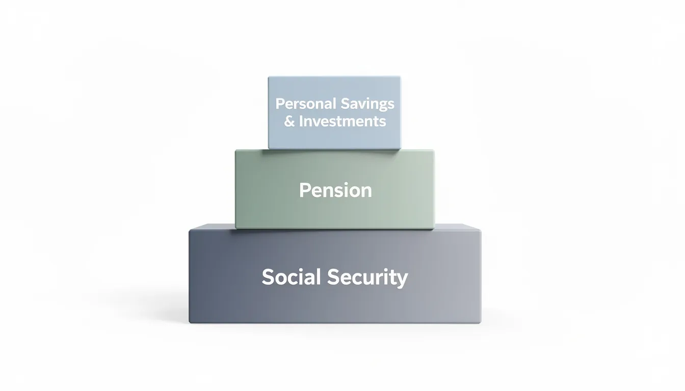 The image depicts three stacked blocks, symbolizing the pillars of retirement income, which may include elements like social security benefits, FERS pension, and Thrift Savings Plan contributions. This visual representation highlights the importance of understanding retirement planning and the various components that contribute to a prosperous retirement for federal employees.