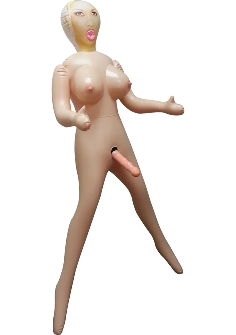 I Am Angie Vibrating Transexual Inflatable Love Doll Flesh 7 Inch Dong