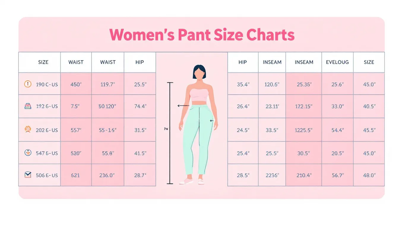 women's pant size charts