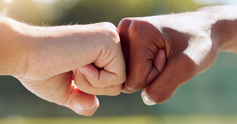 A moment of connection grounded in discipline and mutual respect.