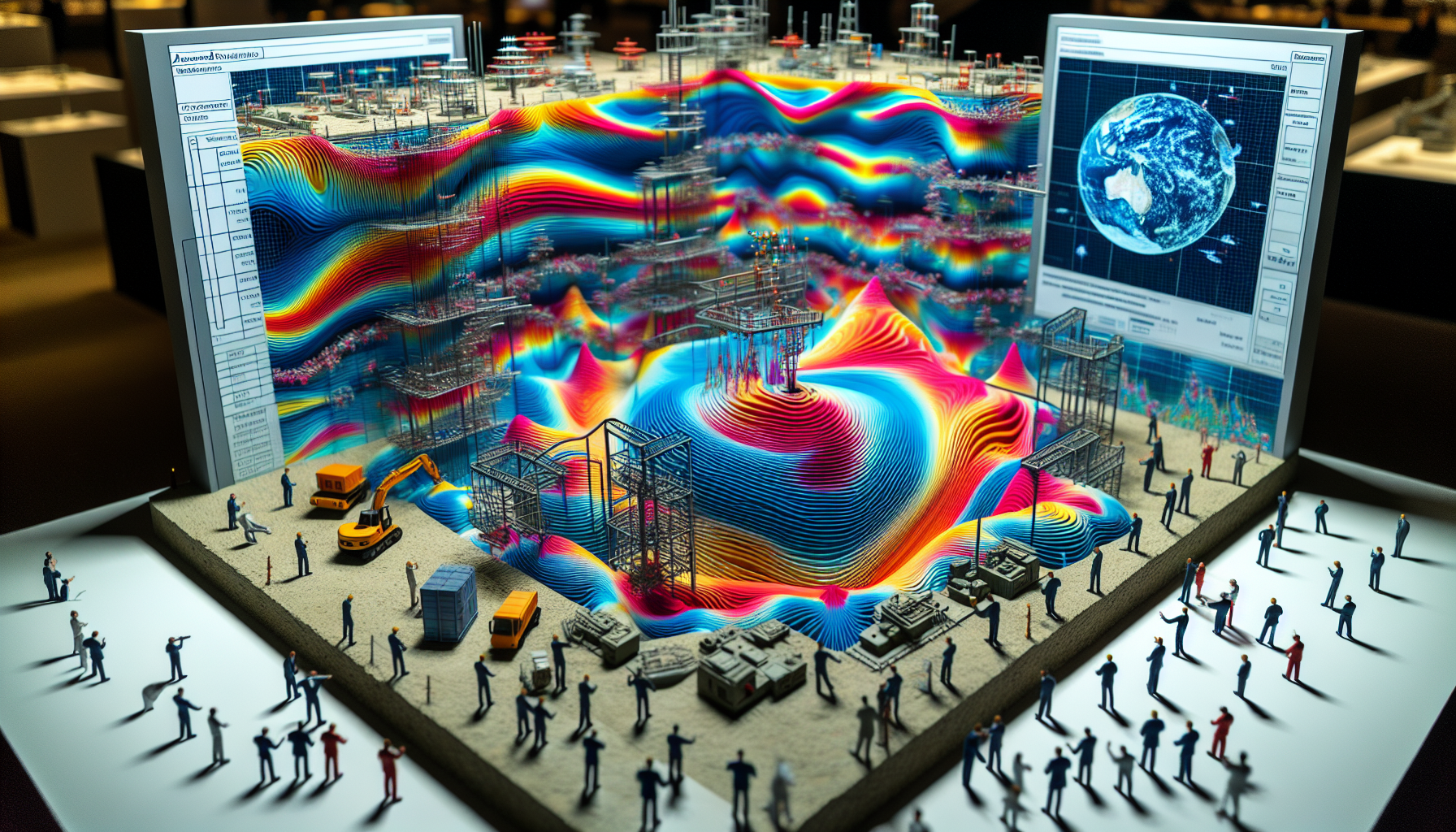 Illustration of fluid dynamics in reservoir management