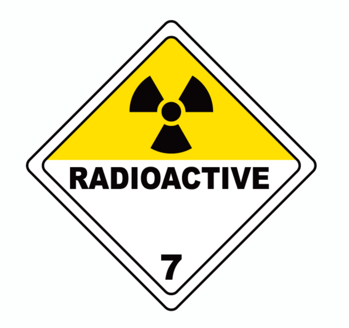 Placard for Class 7 of Hazardous Materials