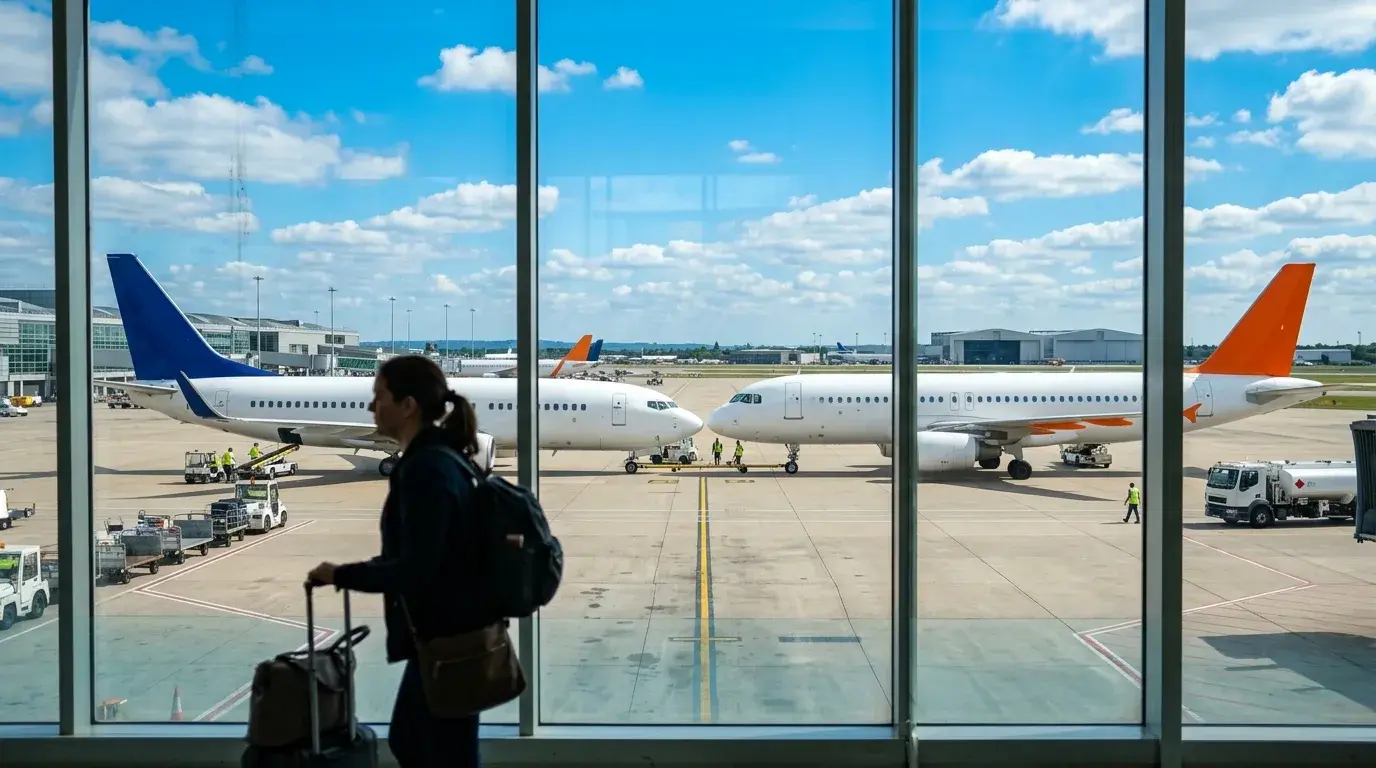 Traveler comparing an updated partner-airline itinerary with the earlier reservation