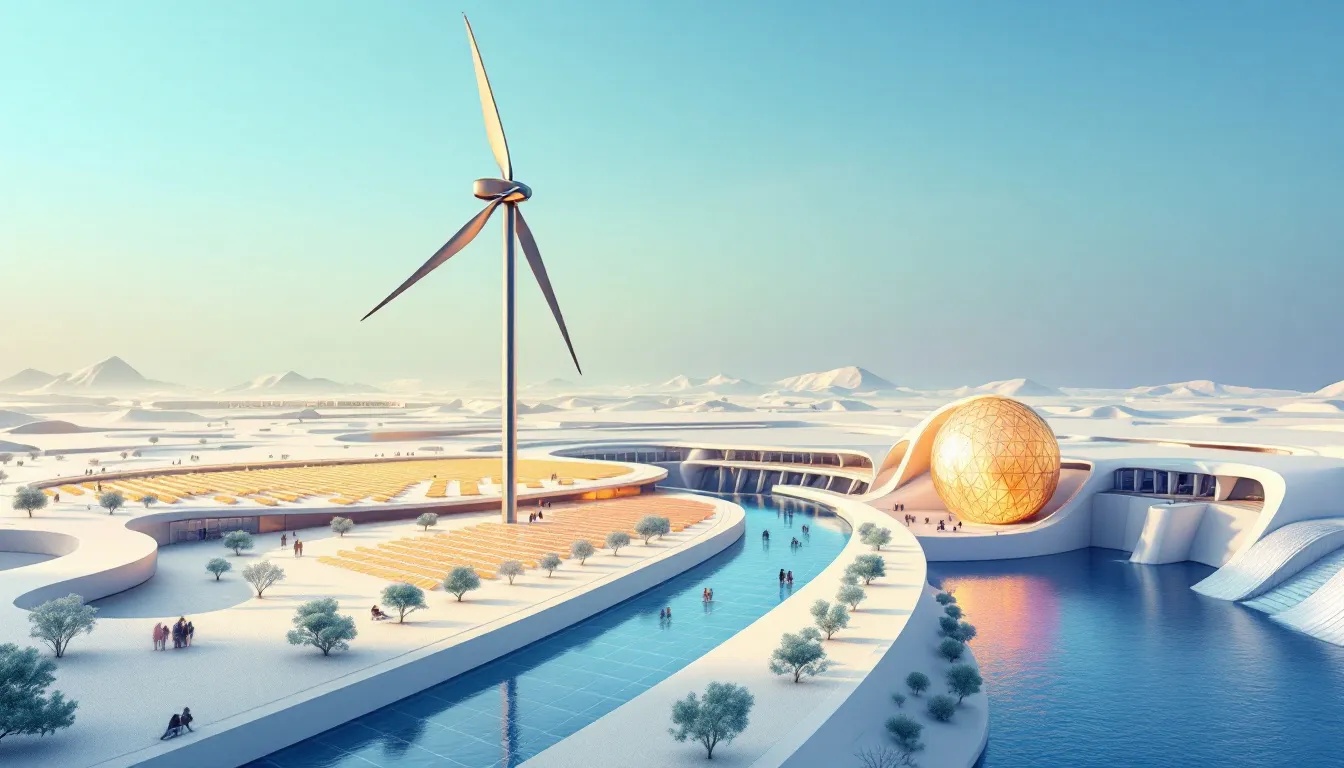 An overview of renewable energy projects showcasing various technologies.