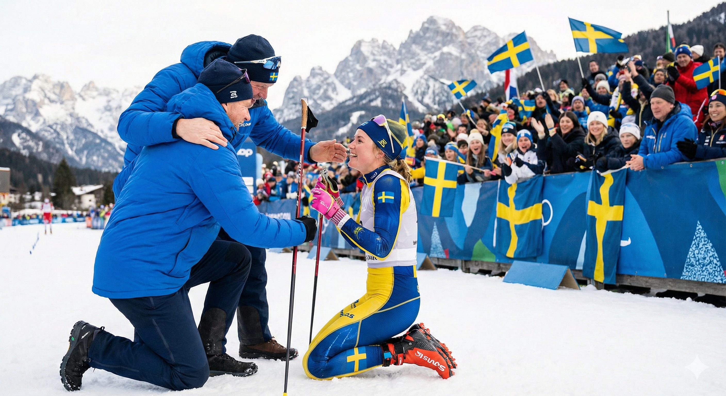 Sverige vinnare medaljligan vinter os 22 februari 2026