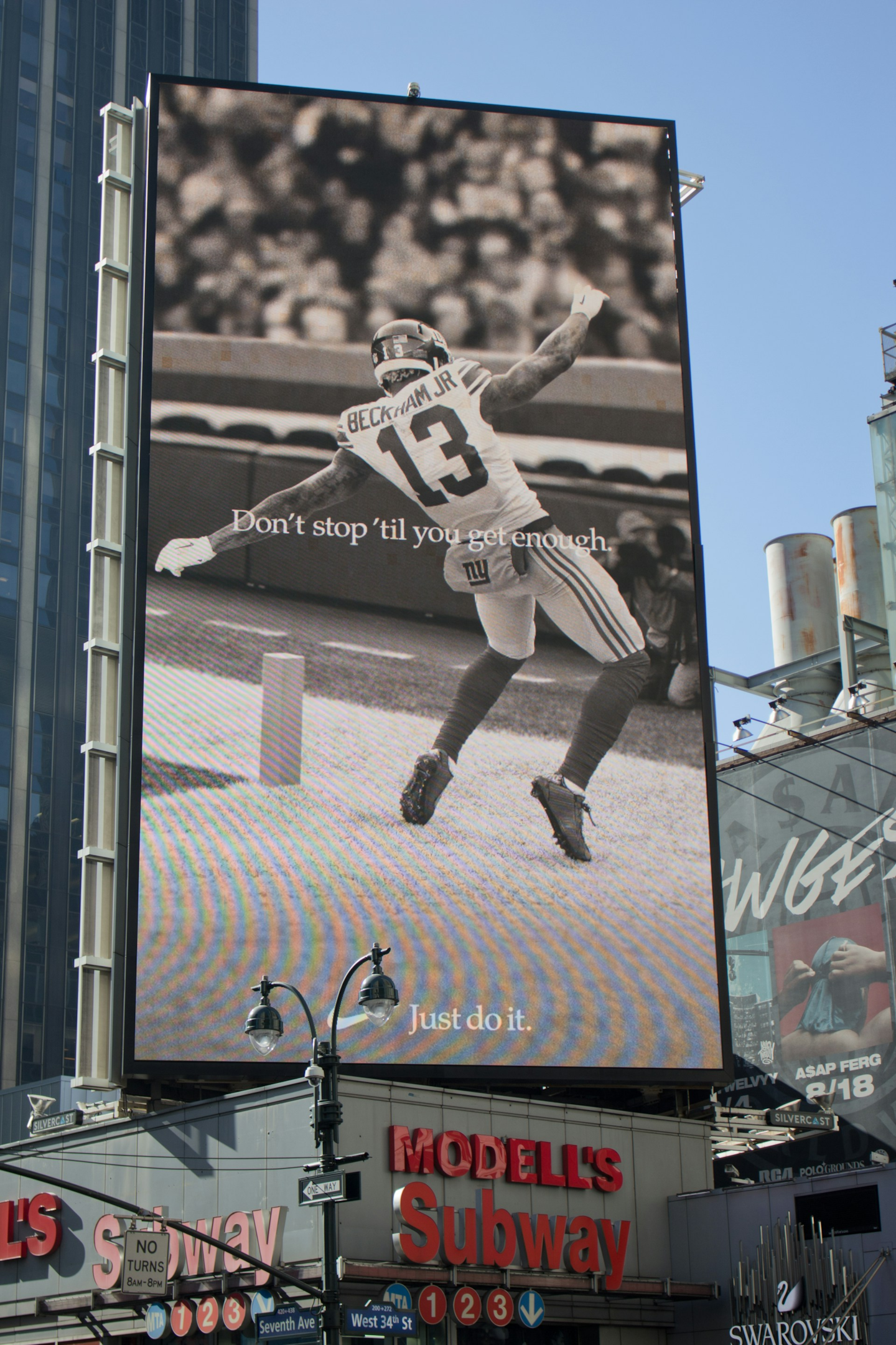 Picture of a Nike advertisement, promoting their brand. 