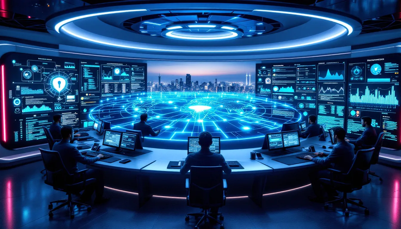 A secure network setup illustrating cybersecurity protection.