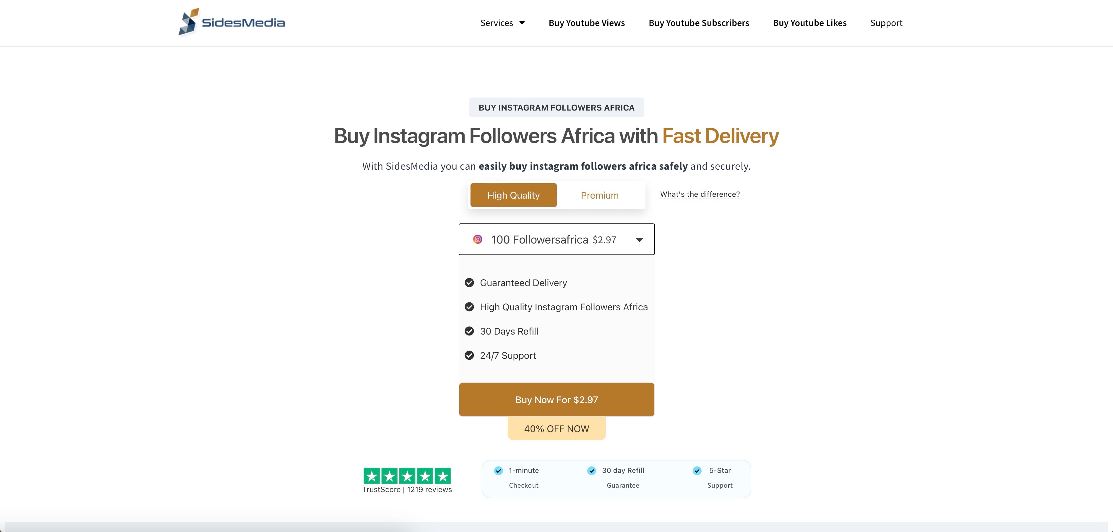 sidesmedia buy instagram followers africa page