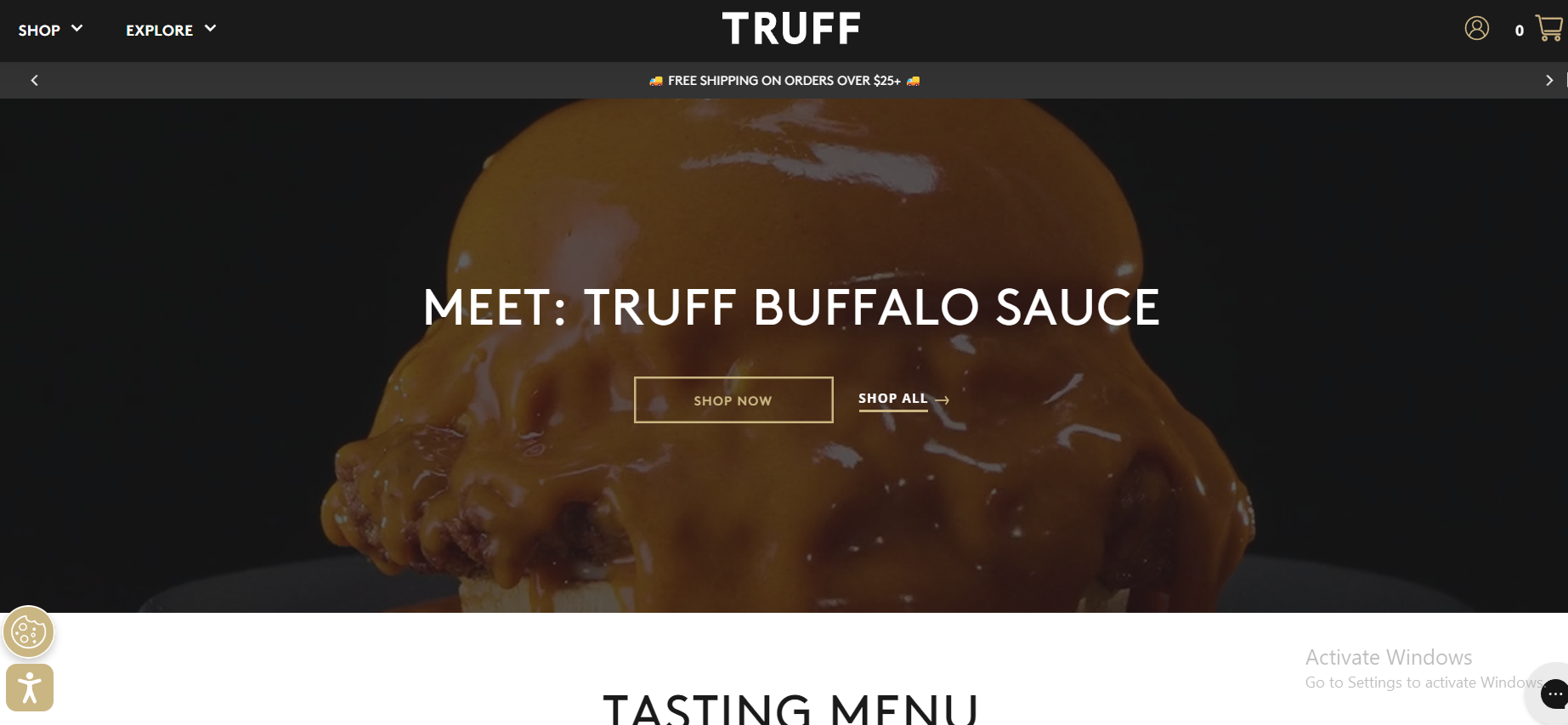 Truff Hot Sauce is a premium hot sauce infused with truffle oil, positioning itself as a luxury item in the gourmet food market. This one product store appeals to foodies looking for unique flavors.