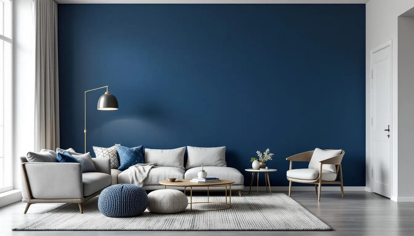 A freshly painted wall showcasing a rich color, representing affordable upgrades that look high end.