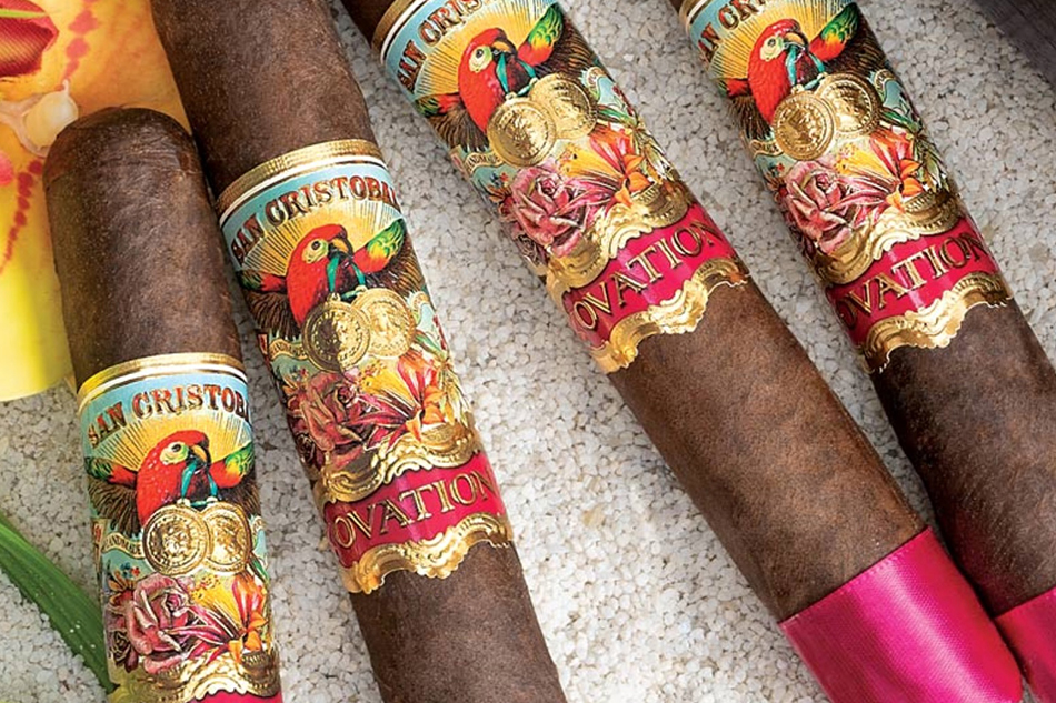 A side-by-side comparison image of San Cristobal Revelation cigar with other cigars from the Revelation line, including the San Cristobal Revelation cigar.