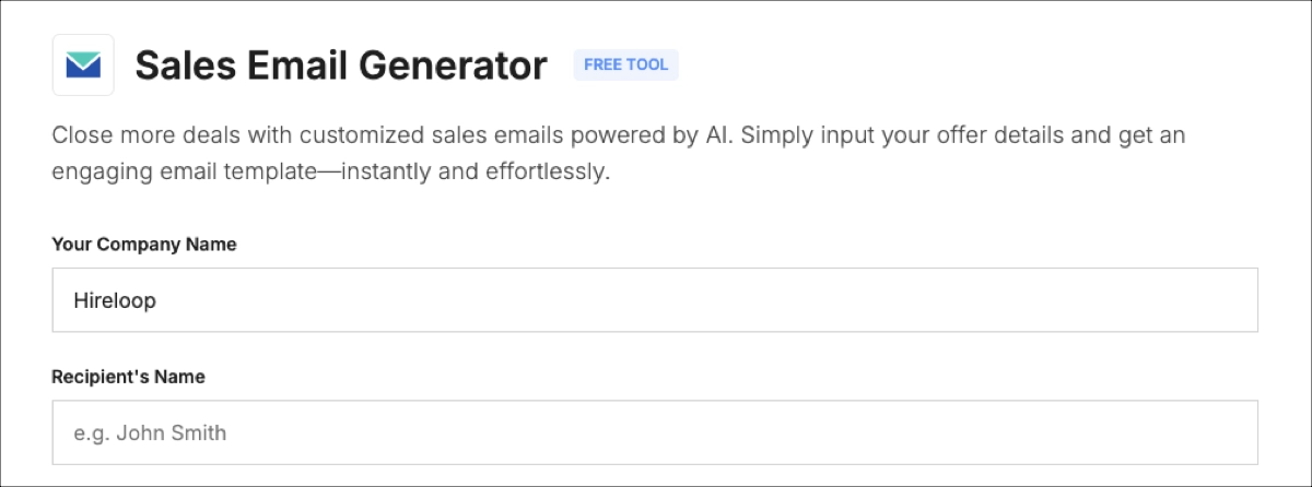 Professional email creation &ndash; AI Sales Email Generator