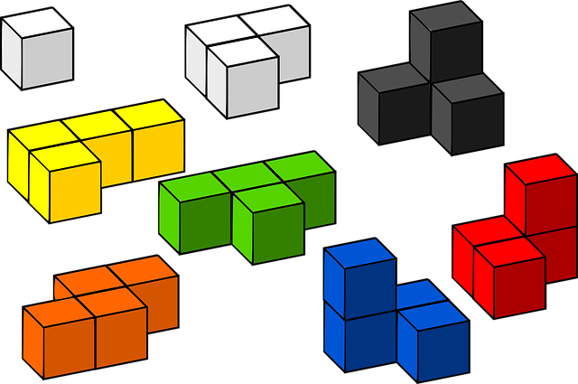 building blocks, tetris, 3d