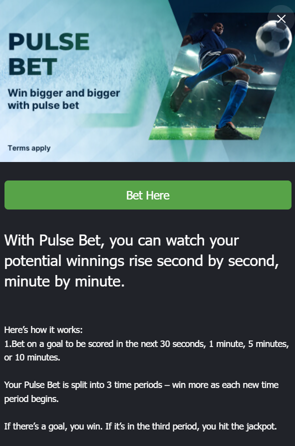Fansbet Pulse Bet - Win bigger and bigger with pulse bet