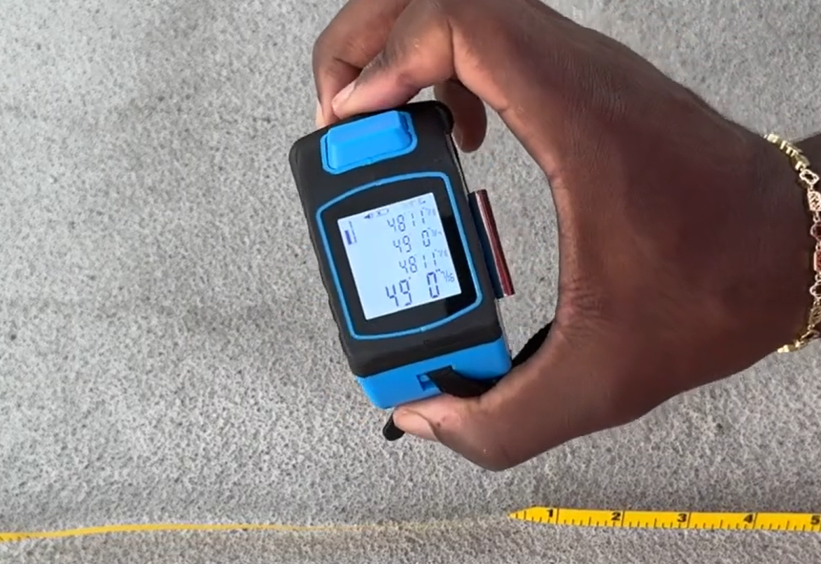 display measurement of long distance accuracy test