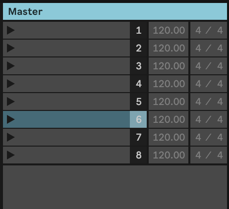 ableton scene tempo and time signature