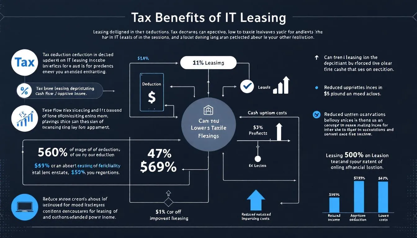 Graphique représentant les avantages fiscaux du leasing IT.