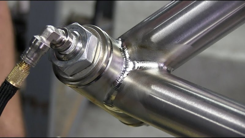 Laser welding produces strong joints.