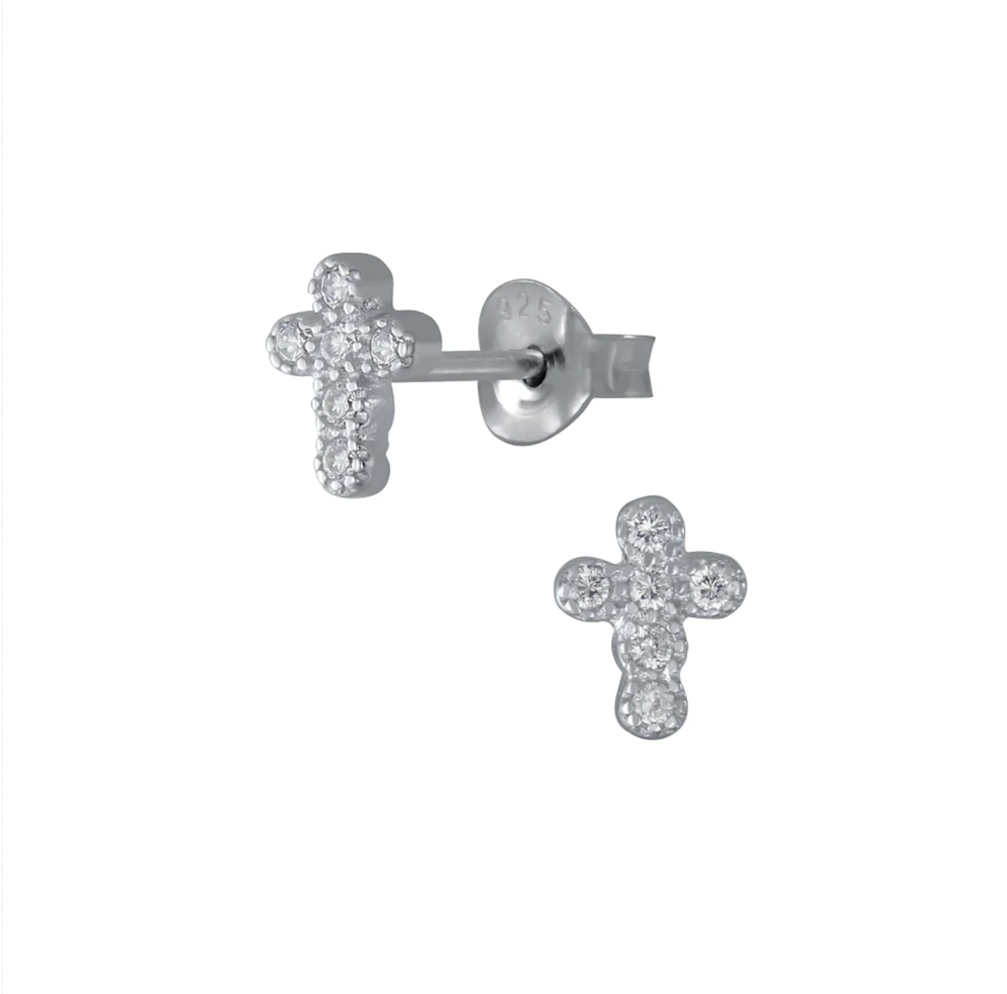 The Lucy Nash Adina Stud includes beautiful CZ details.