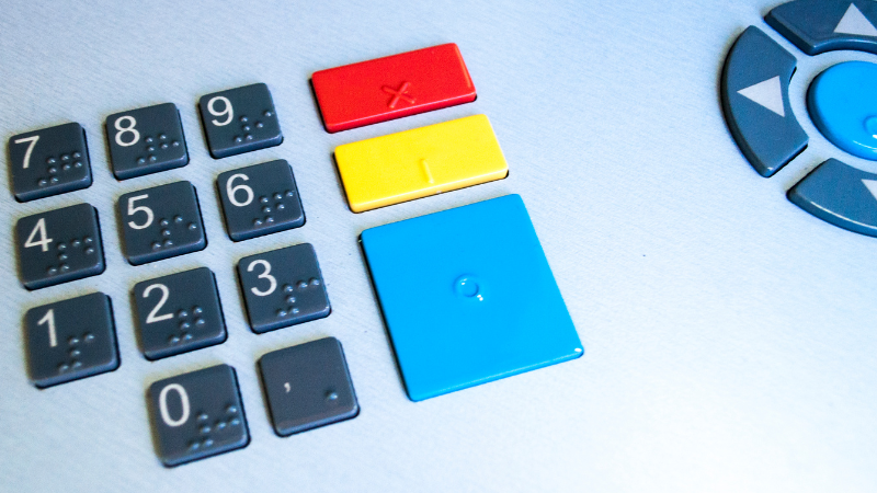 Button layout of keypad