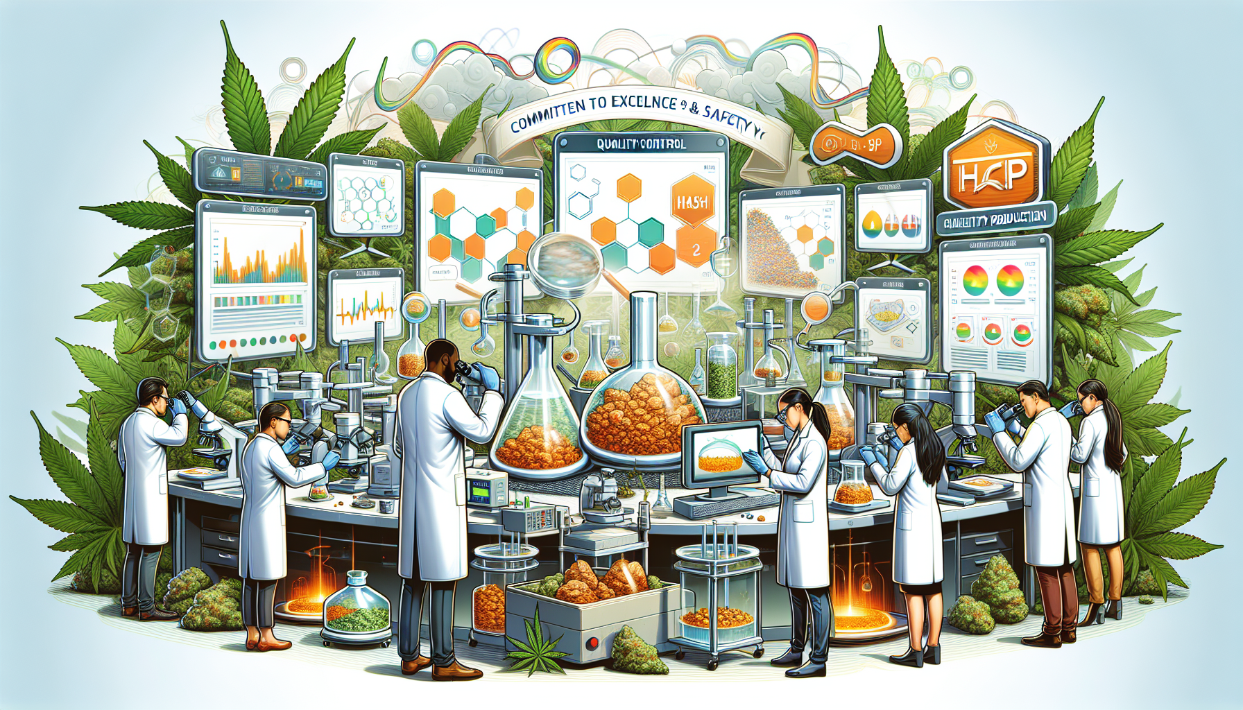 An illustration depicting the safety and quality aspects of HHCP hash to emphasize the importance of quality.