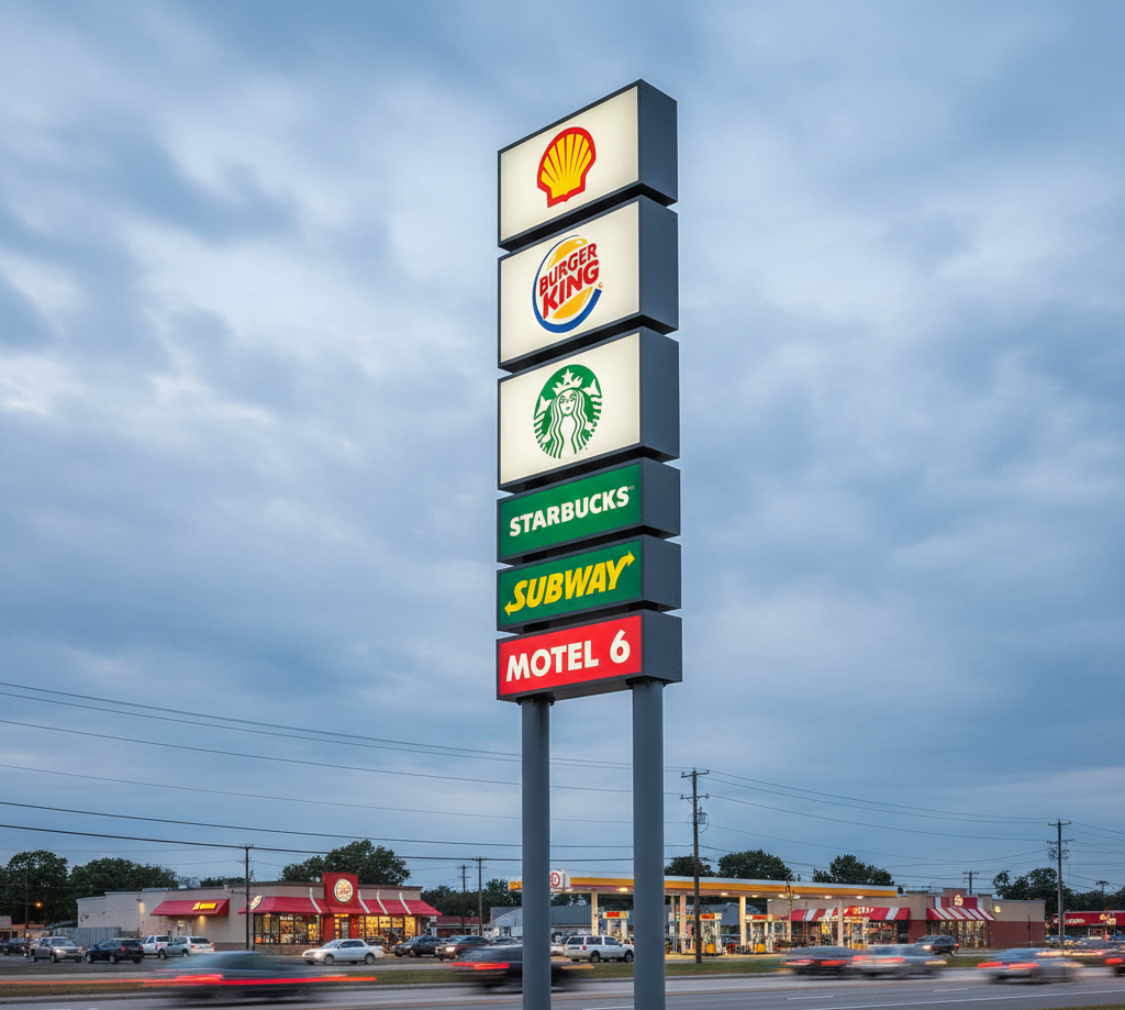 What Are the Different Types of Outdoor Signage? 5 pylon and pole signage