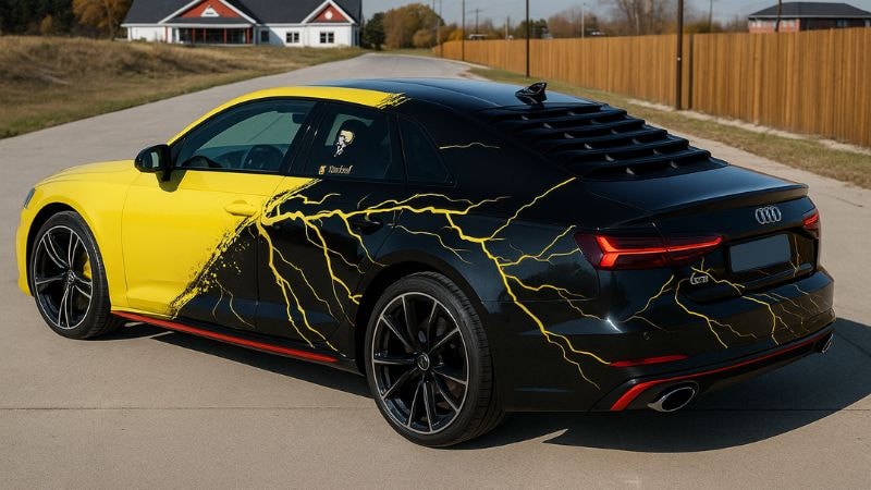 Audi wrapped in customized wrap
