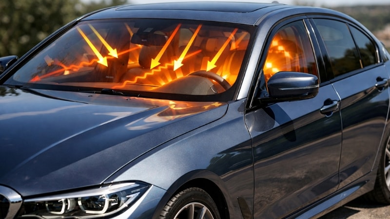 Heat penetrating through local tints on BMW windows