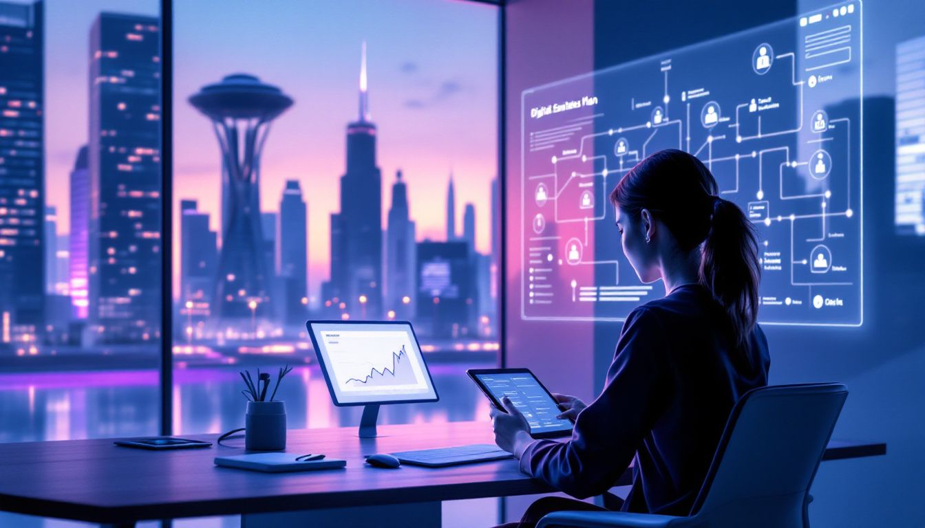 An illustration depicting the importance of digital estate planning in today's digital age.