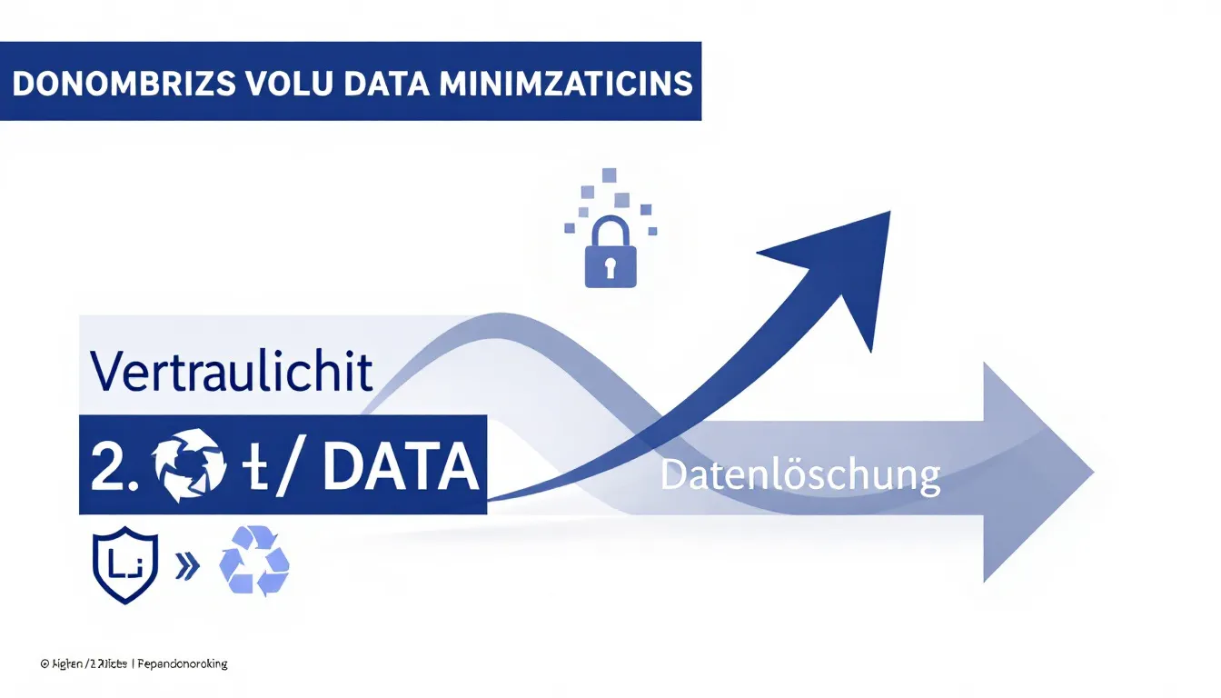 Technische Maßnahmen zur Unterstützung der Datenminimierung, dargestellt in einem Schaubild.