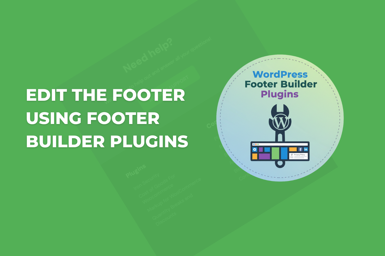 Using Footer Builder Plugins