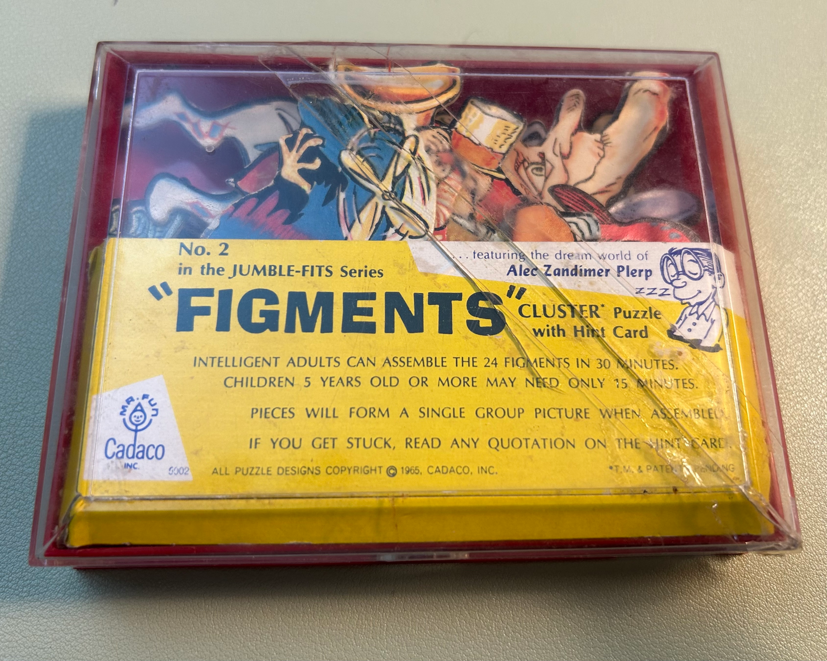 Box containing "Figments"