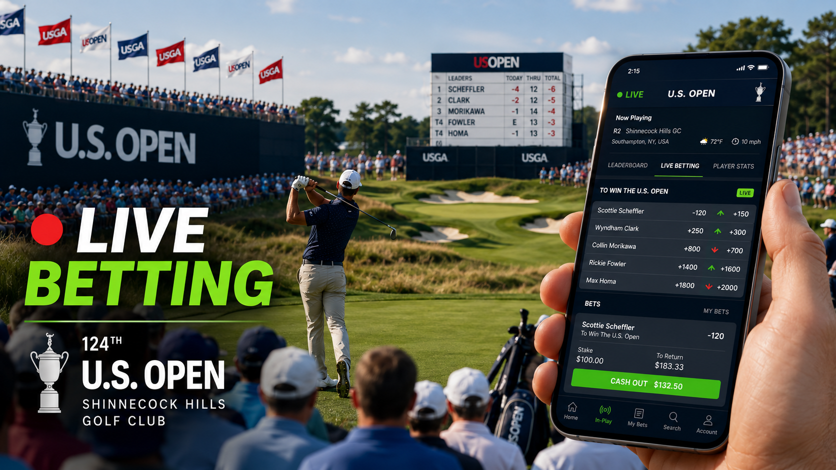 Live betting under US Open 2026