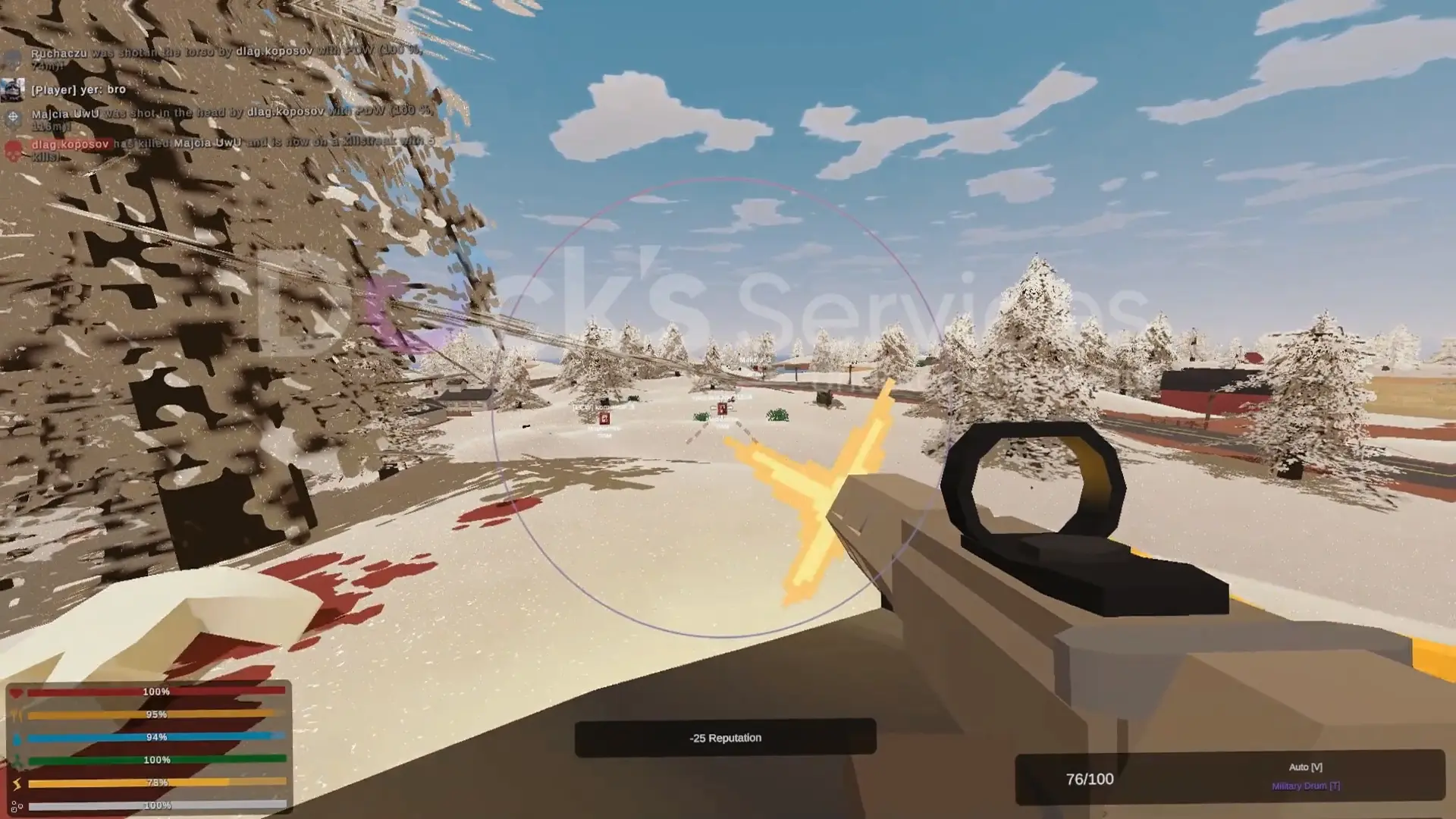 Illustration of customizable hack features in Unturned