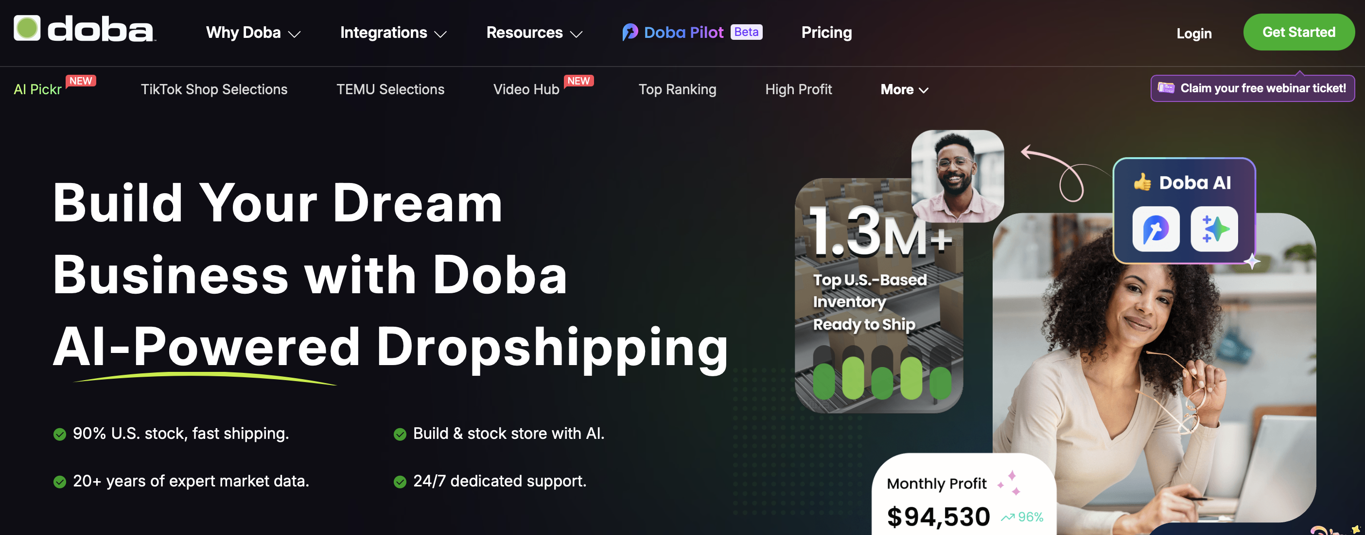 dropshipping bath and body products - doba