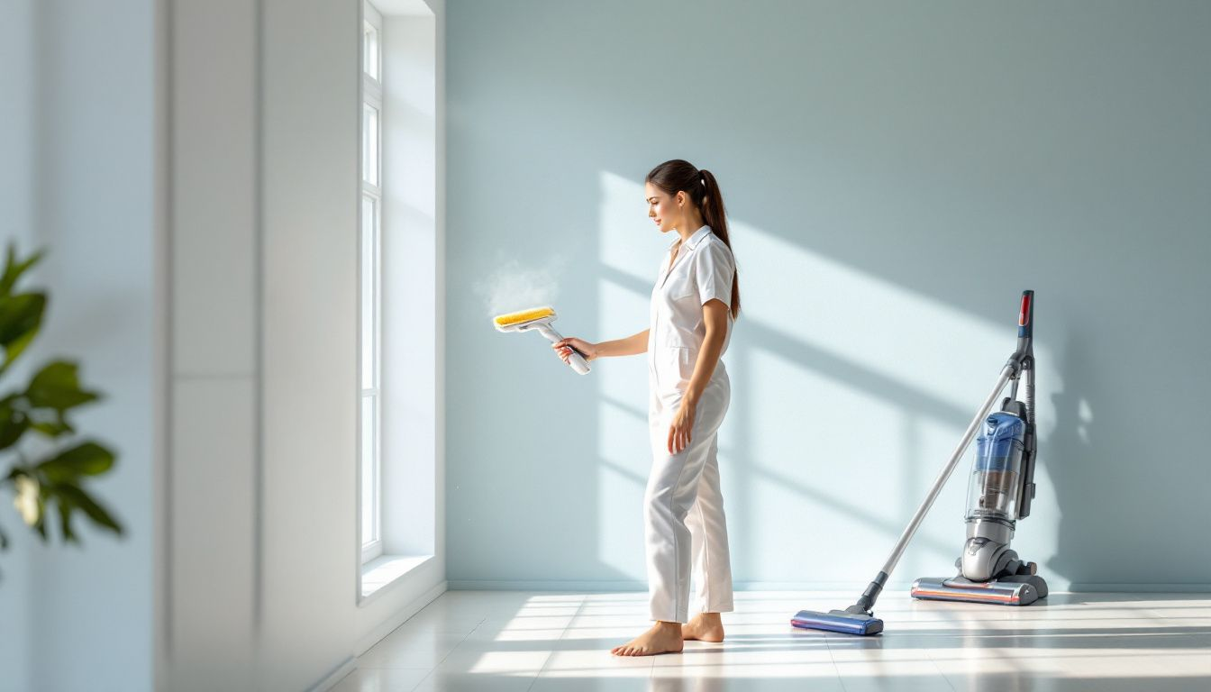 Demonstration of effective mold removal techniques being applied in a residential setting.