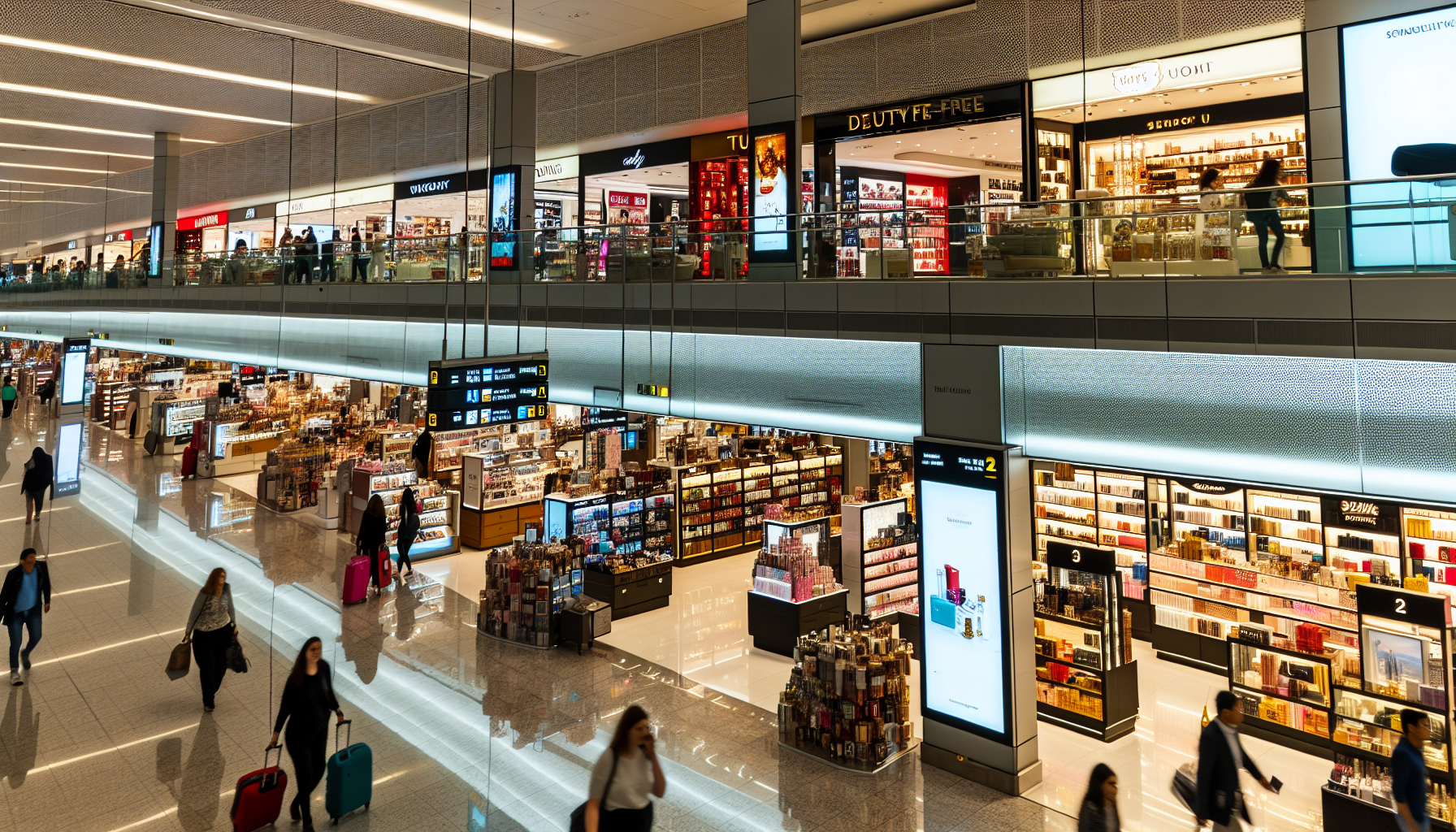 Duty-free shops at Terminal B, Newark Airport