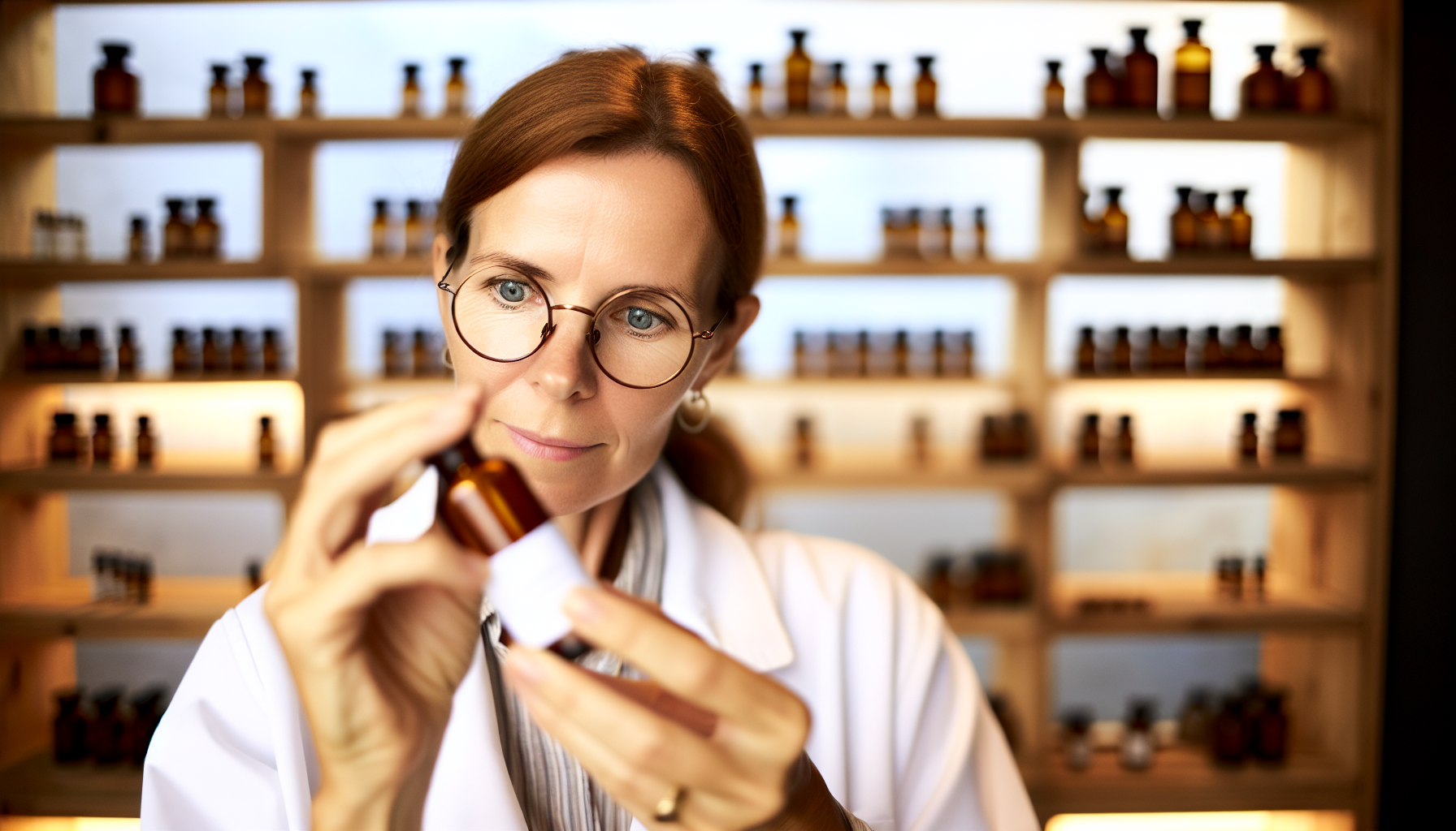 A person carefully selecting high-quality essential oils for birds